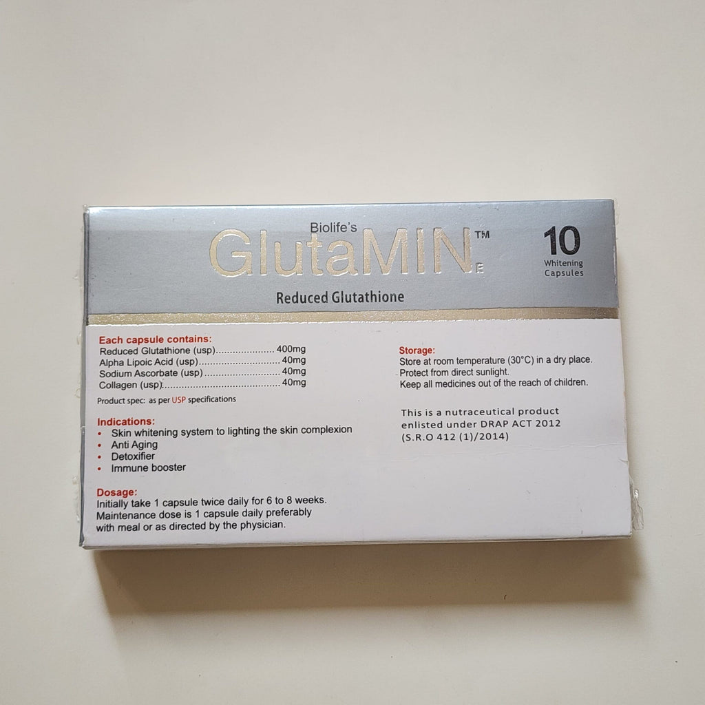 GlutaMin Full Body Whitening Capsules – 10 Days