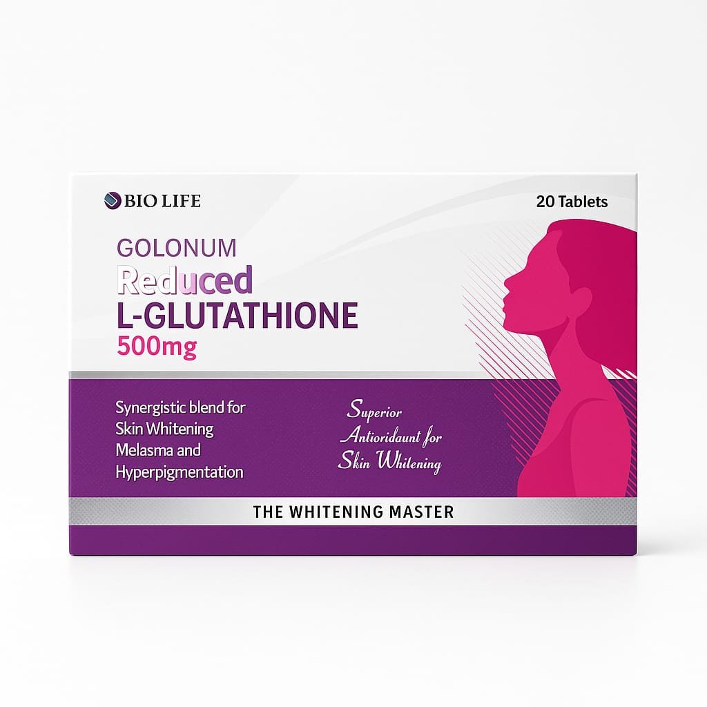 GOLONUM REDUCED L-GLUTATHIONE 500MG – THE WHITENING MASTER