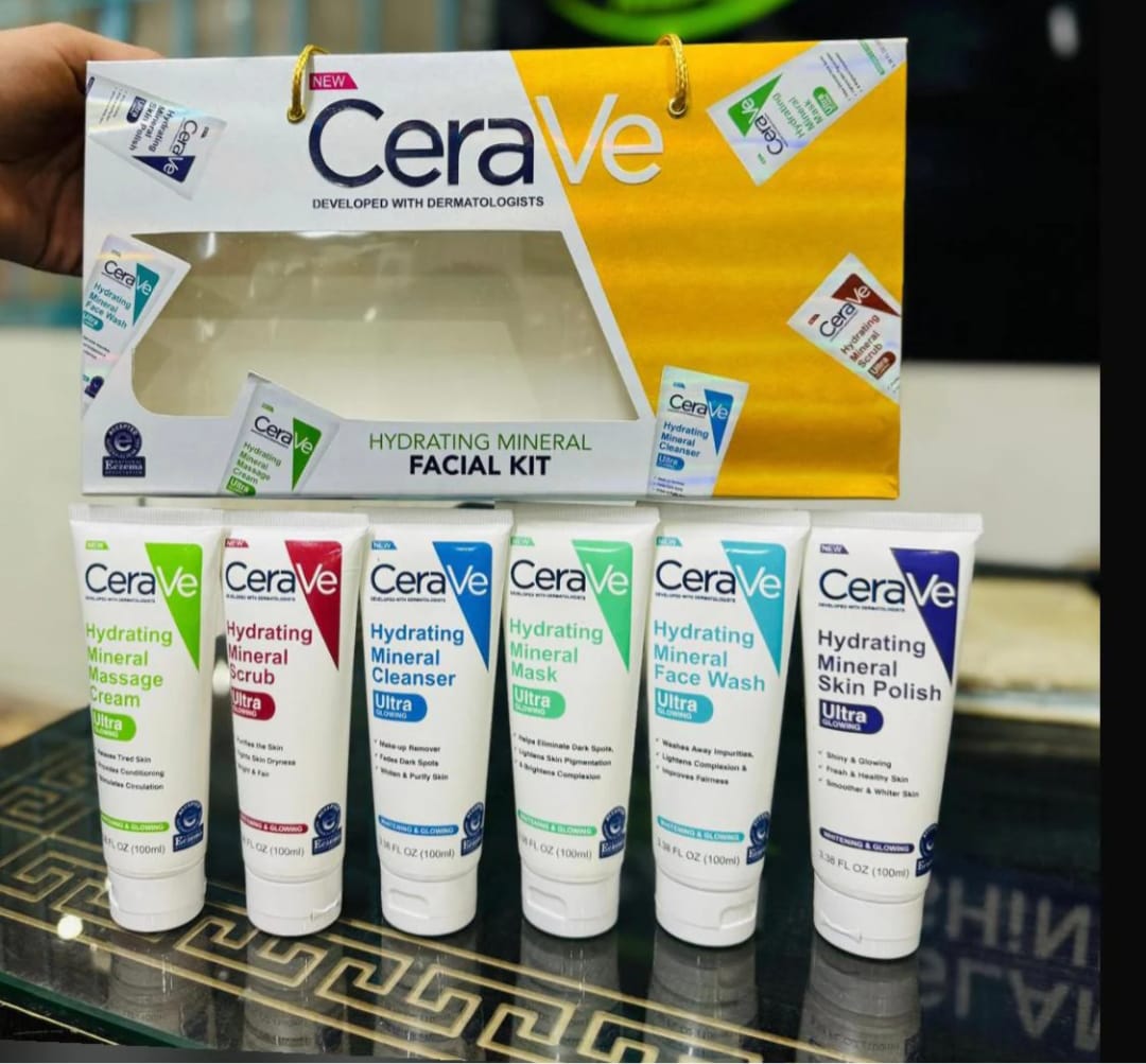 CeraVe Hydrating Mineral Facial Kit – 6 Step Skincare System