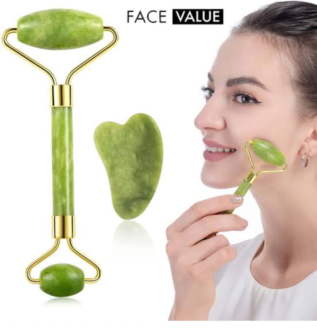 Premium Natural Jade Facial Roller – Skin Revitalizing Massage Tool
